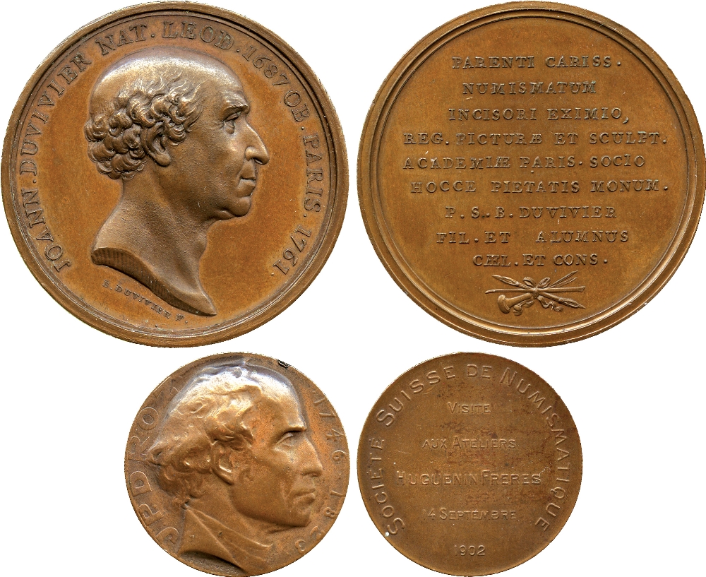 COMMEMORATIVE MEDALS. WORLD MEDALS. France. Jean Duvivier (1687-1761), engraver of coins and medals,