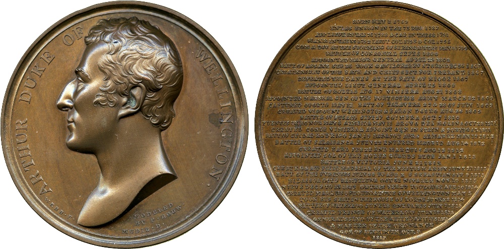 COMMEMORATIVE MEDALS. BRITISH MEDALS. Arthur, Duke of Wellington (1769-1852), Governor of