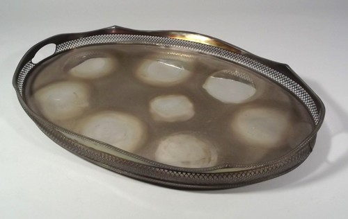 TRAY
An EPNS galleried tray. Width 55cm.