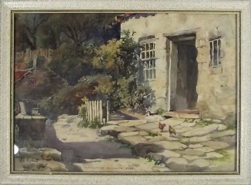 J.G. SYKES
'Old Cottage, Rumwick, Yorks'. Watercolour. Signed & titled. Artist's inscription to