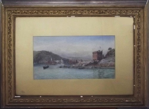 HENRY MARTIN
The River at Dartmouth. Watercolour. Signed.
18 x 33 cm.