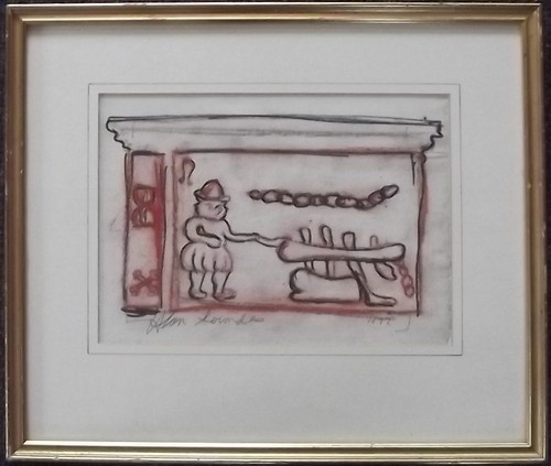 ALAN LOWNDES
'The Blacksmith'. Mixed media. Signed & dated 1972.
19 x 26 cm.