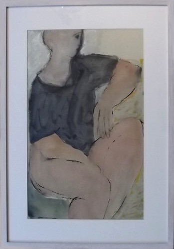 JOHN EMANUEL
Seated figure. Mixed media. Signed. 21 x 13 1/2 ins.