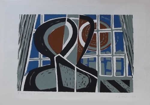 R. J. LLOYD
Screenprint. 'Figures by a Window'. Signed & titled artists proof, dated 1969. Unframed.