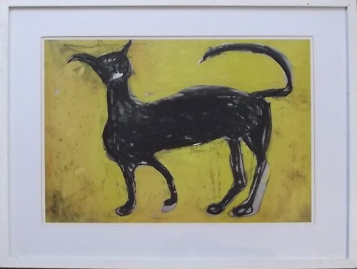 ROGER HILTON
Photo-lithographic print of a cat. 15 1/2 x 21 1/2ins. Provenance: Inscribed to