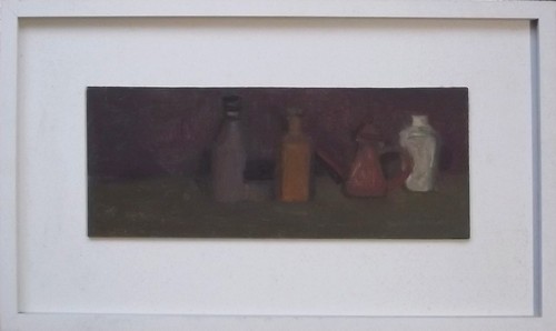 FRANCIS DUNBAR MARSHALL MALAGOLA
Still life. Oil on board. Signed 'Dunbar Marshall'. 7 x 18 ins.