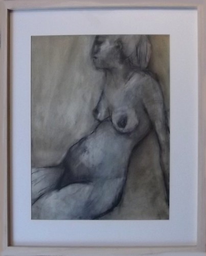 GES WILSON
Nude. Mixed media. Signed beneath mount & to the reverse. 19 x 15 1/2 ins.