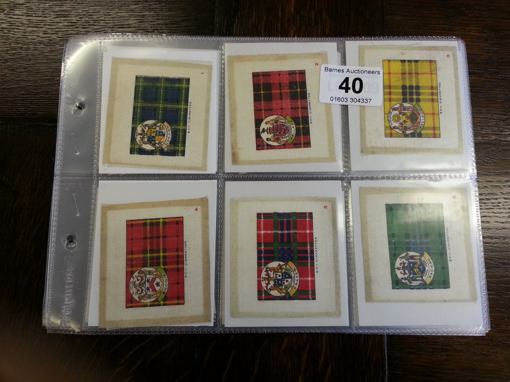 1922 Godfrey Phillips Clan Tartans, cigarette silks, full set of 56