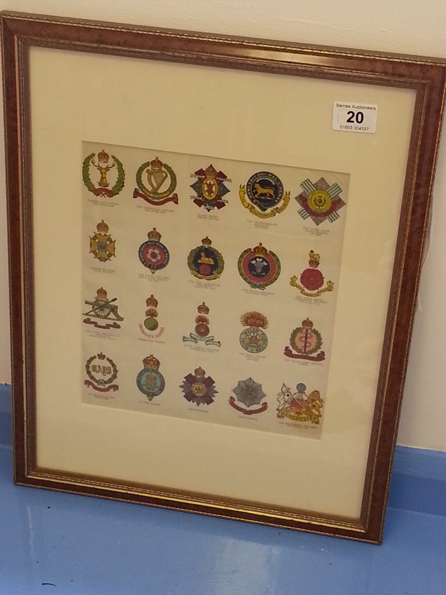 FCSSU - 20 total, Muratti, Regimental Badges, Series A, 1914