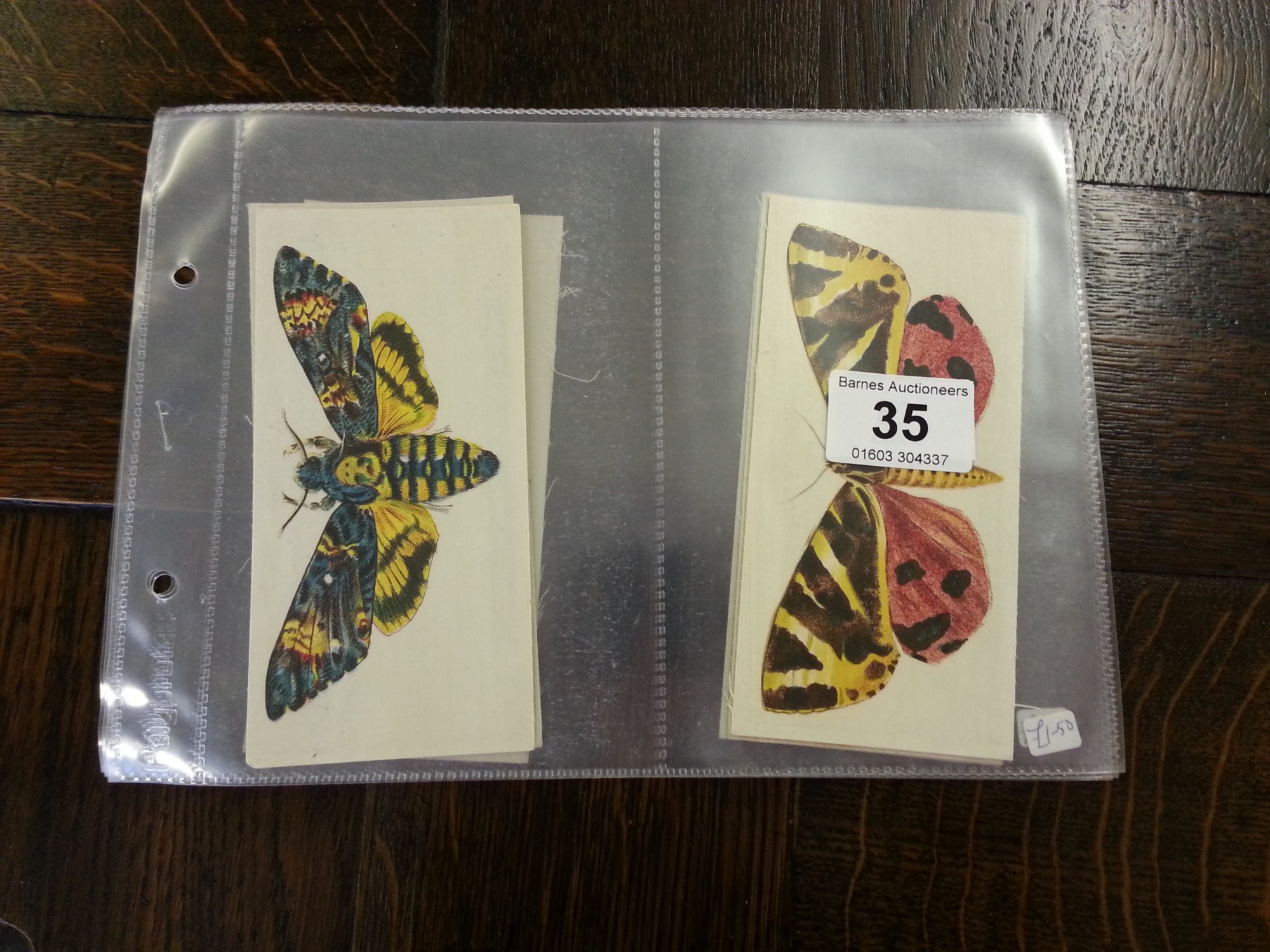 Set of P6 R J Lea Butterflies & Moths (Silk Different), 1924