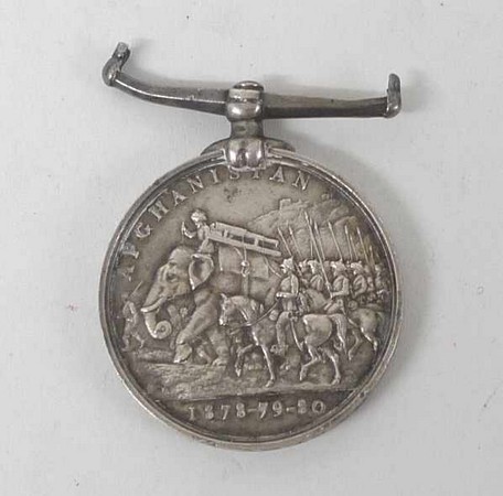 Militaria: an 1878-79-80 Afghanistan campaign medal awarded to 2330 Pte.A.Ongley, 4th Battalion