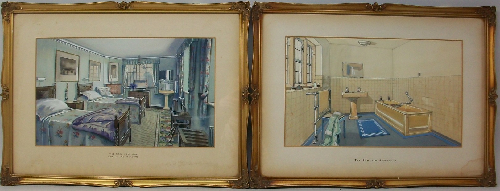 Thomas Stuart Milner RWS (1909-1969): a pair of watercolour and bodycolours titled to mount `The Ram