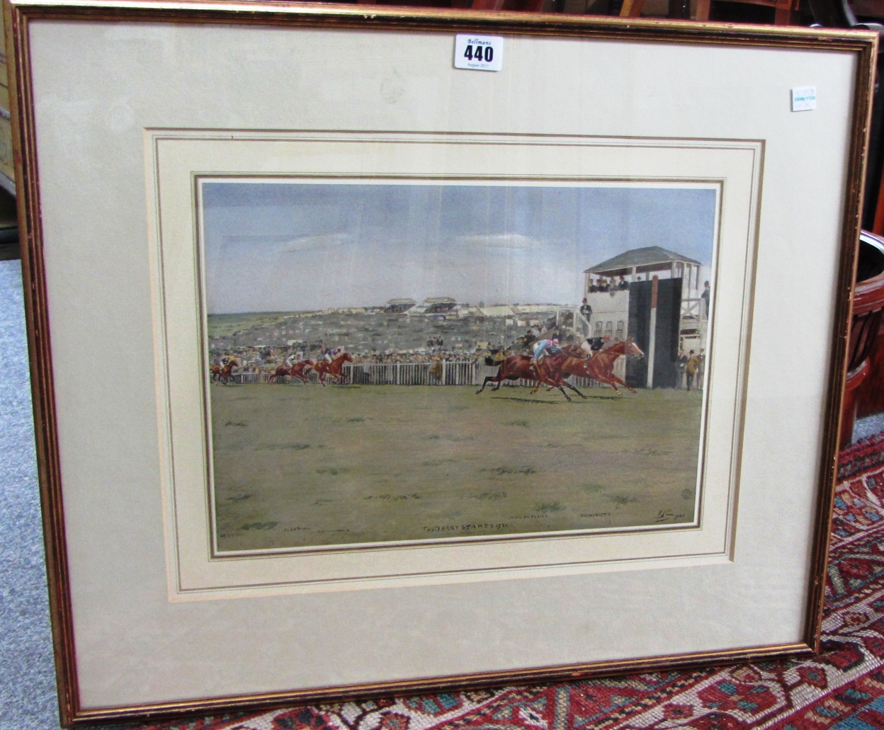 Isaac Cullin (fl.1881-1920), The Derby Stakes, 1921, watercolour, signed, inscribed and dated