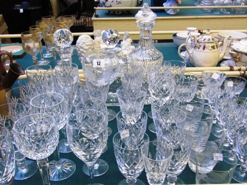 A quantity of cut glass wares, including Waterford & Royal Doulton, (48). ]