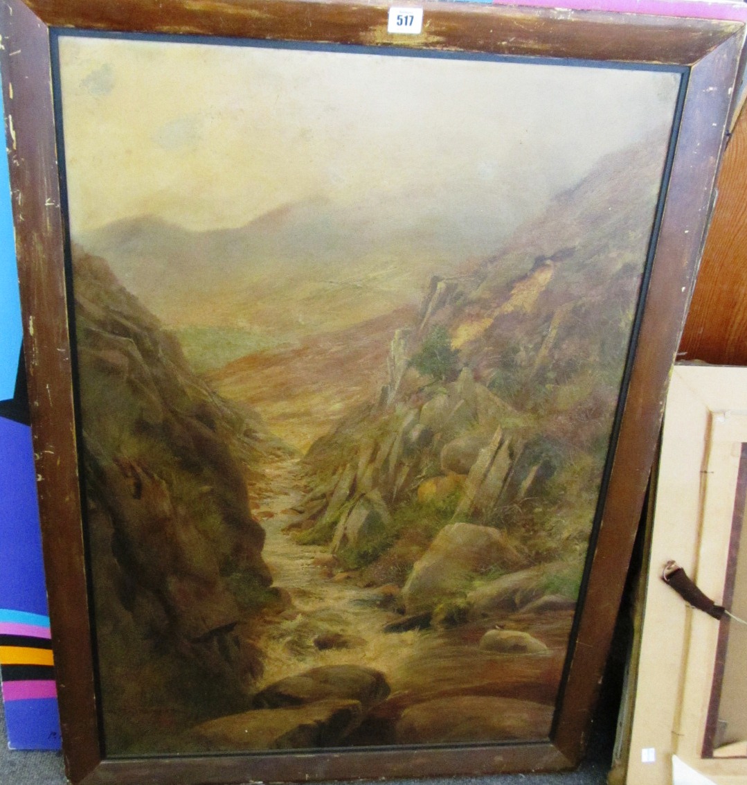 Charles Whymper (1853-1941), A Rocky Mountain Stream, oil on canvas, signed, indistinctly