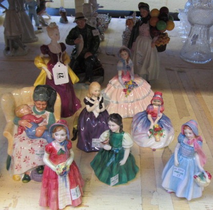 Ten Royal Doulton figures; A Good Catch HN 2258, Sweet Dreams HN 2380, Loretta HN 2337, Diana HN