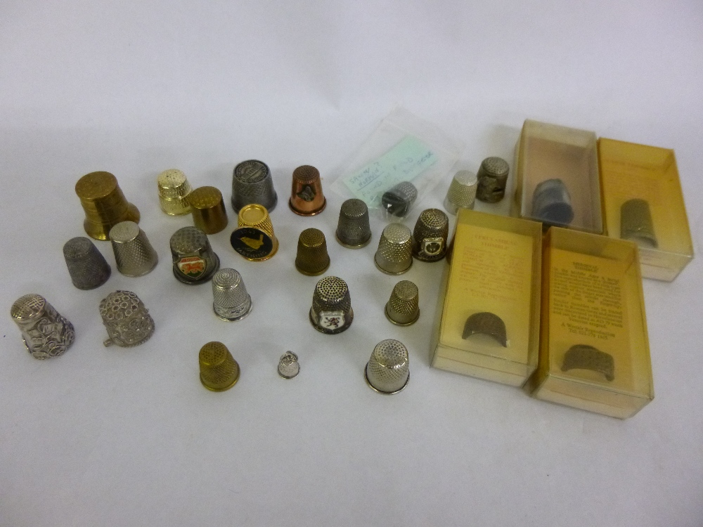Collection of thimbles to include a metal detector find