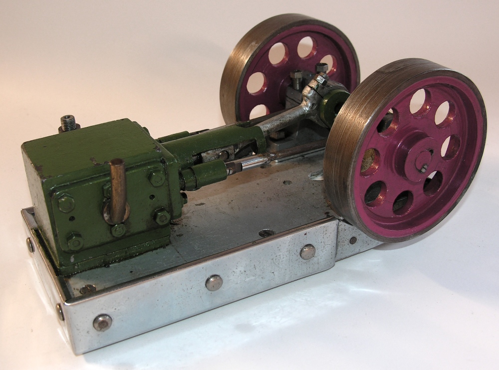 A Stuart live steam model horizontal engine.