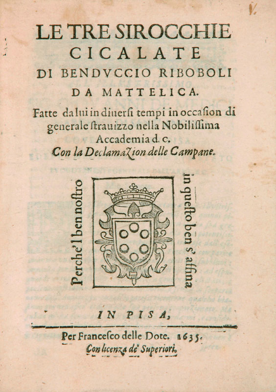 Gastronomia Buonmattei, Benduccio (pseudonimo di Benduccio Riboboli). Le tre sirocchie. Cicalate