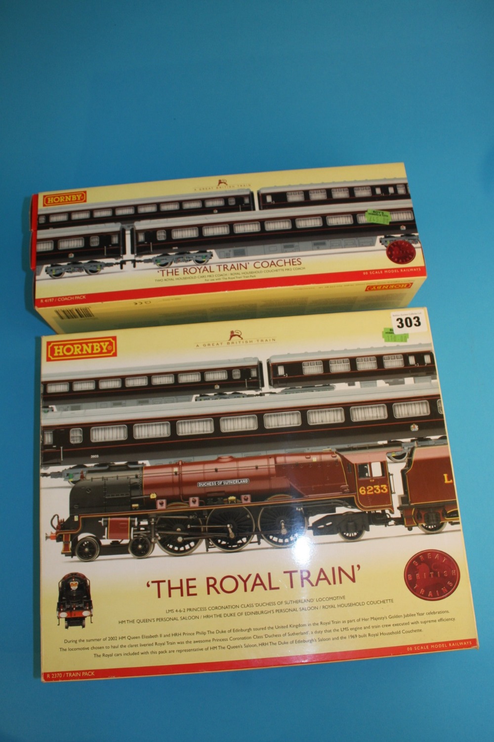 A Hornby `00` gauge `The Royal Train` and `The Royal Train Coaches`. (2)