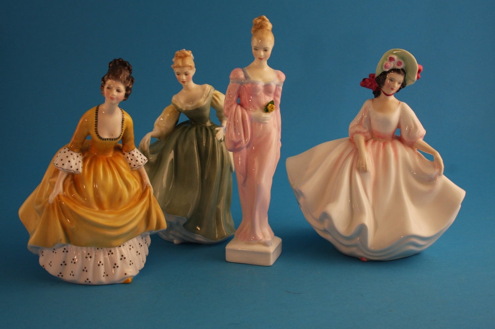 Four Royal Doulton figures: "Coralie" HN2307; "Fair Lady" HN2193; "Sunday Best" HN2698; and "