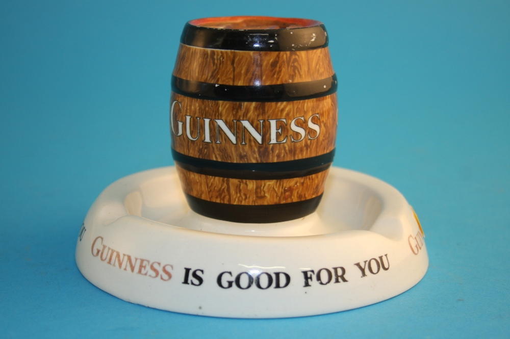 A Mintons Ltd "Guinness is good for you" matchbox holder and ashtray, printed marks. 14 cm