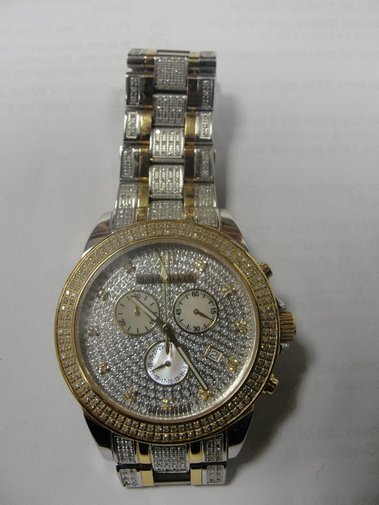 A diamond set chronograph by Diamond & Co