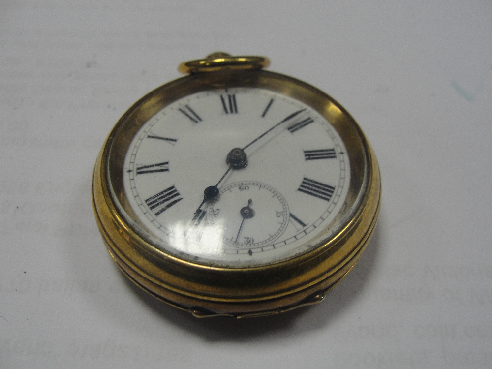 A 19th century key-wind small pocket watch with subsidiary dial