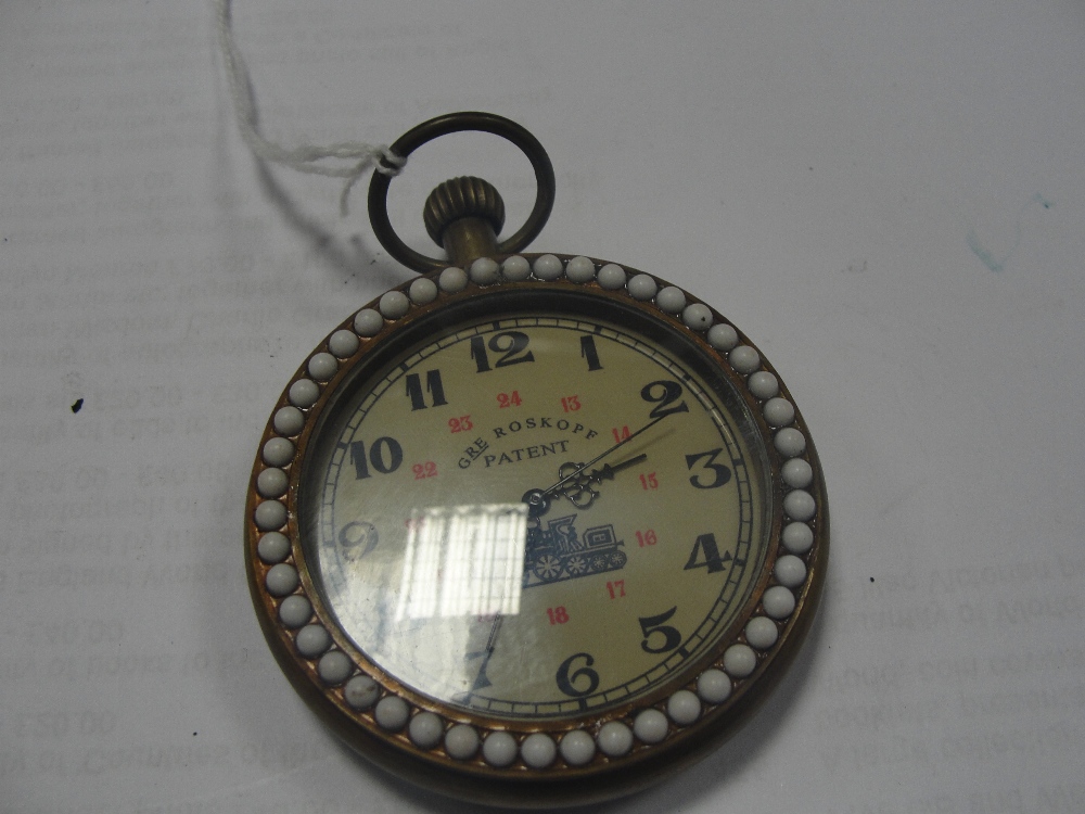 A pocketwatch with enamel back depicting a girl