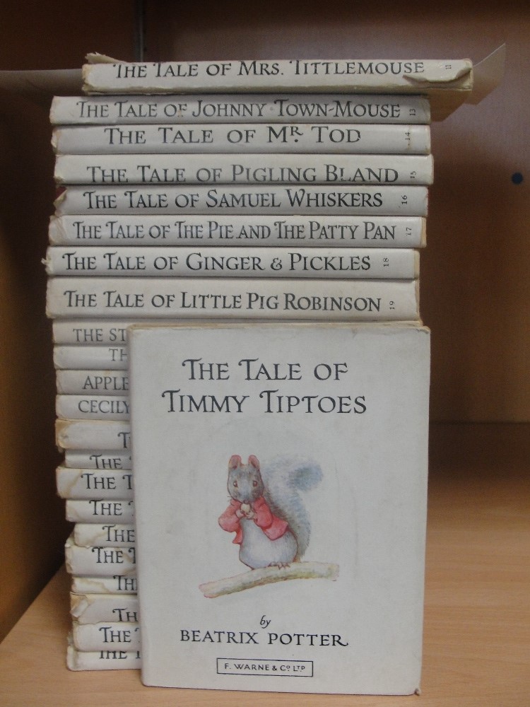 23 Beatrix Potter books with dust jackets printed by F Warne and Co. Ltd.
