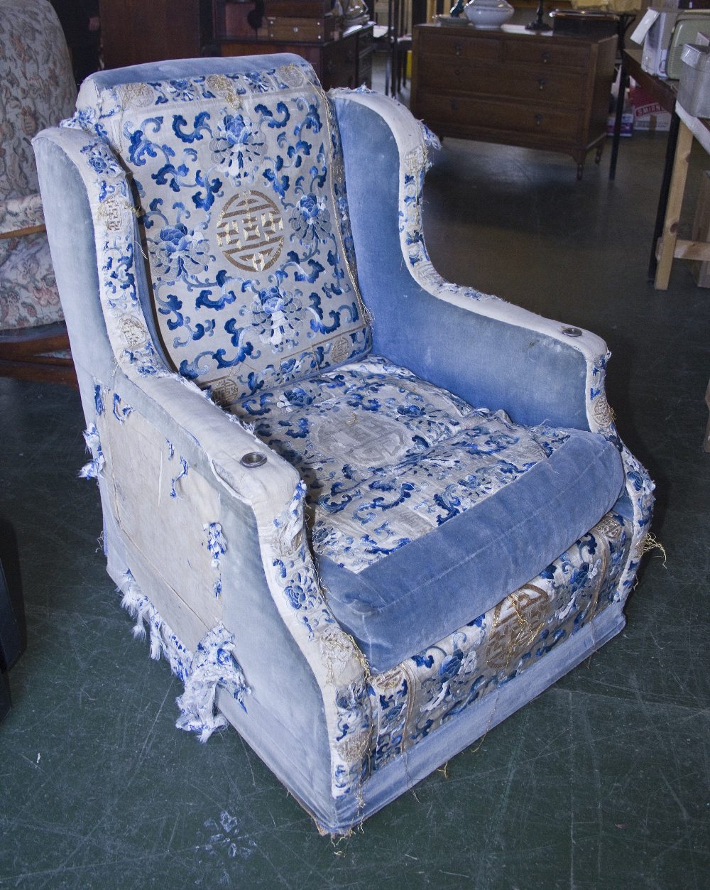 A Victorian chair.