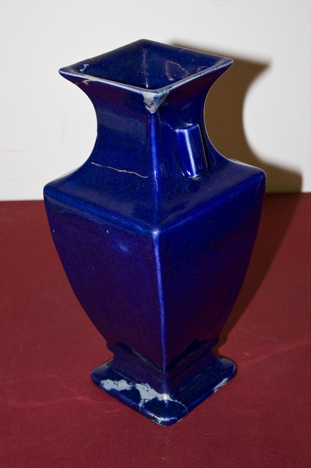 A polychrome vase w/f