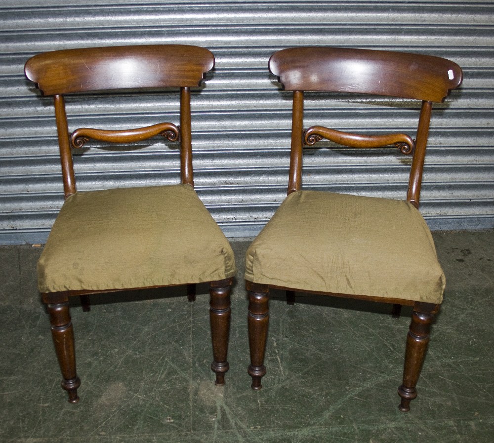 A pair of Victorian chairs.