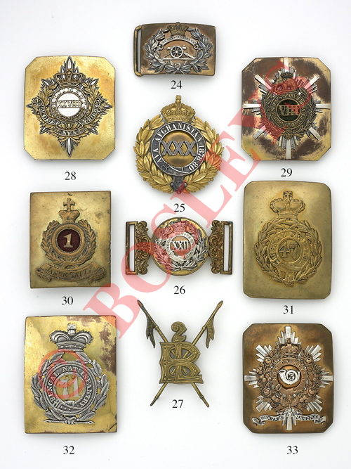 Indian Army. Bombay Artillery pre 1858 Victorian Officer’s waist belt plate.  A good rare example.