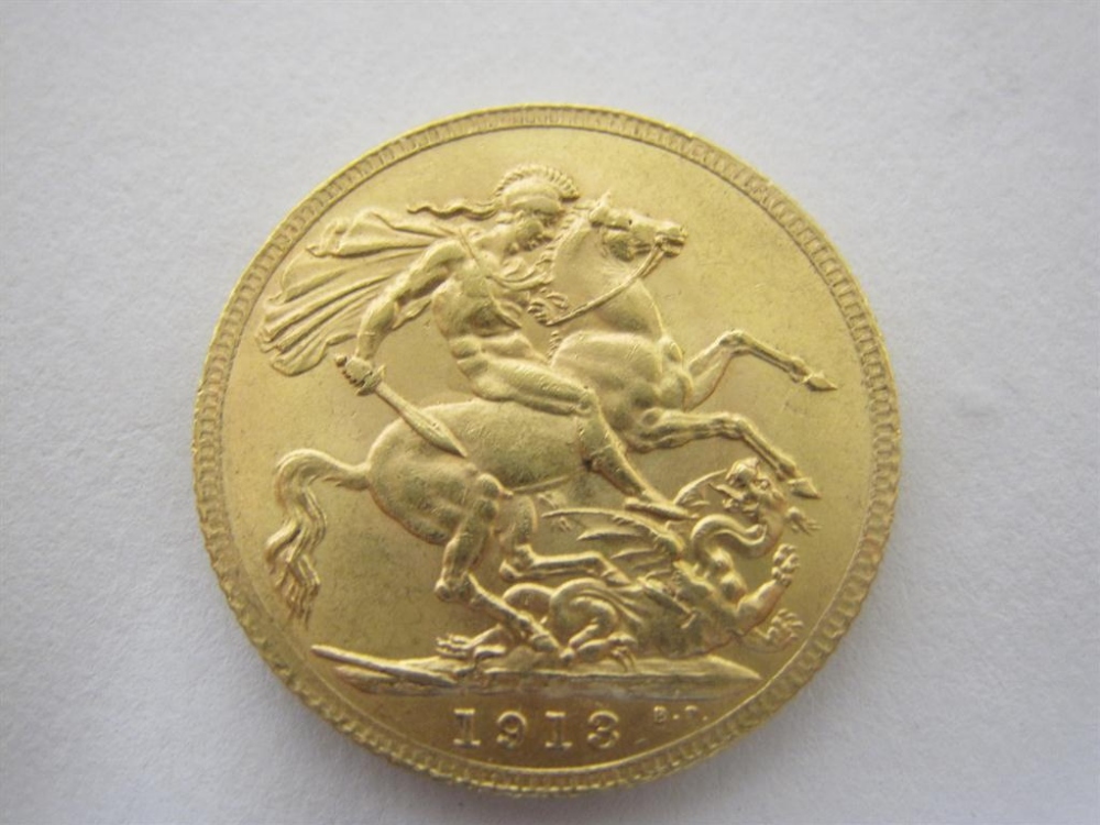 A George V Sovereign 1913