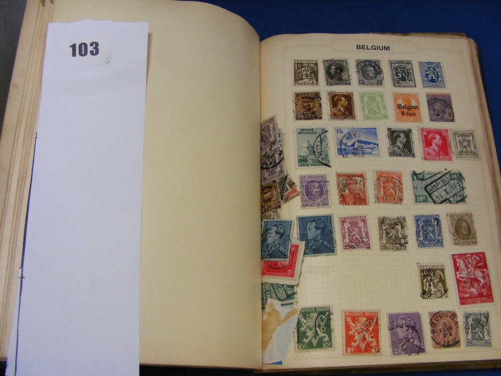 A Simplex Junior stamp album and contents.