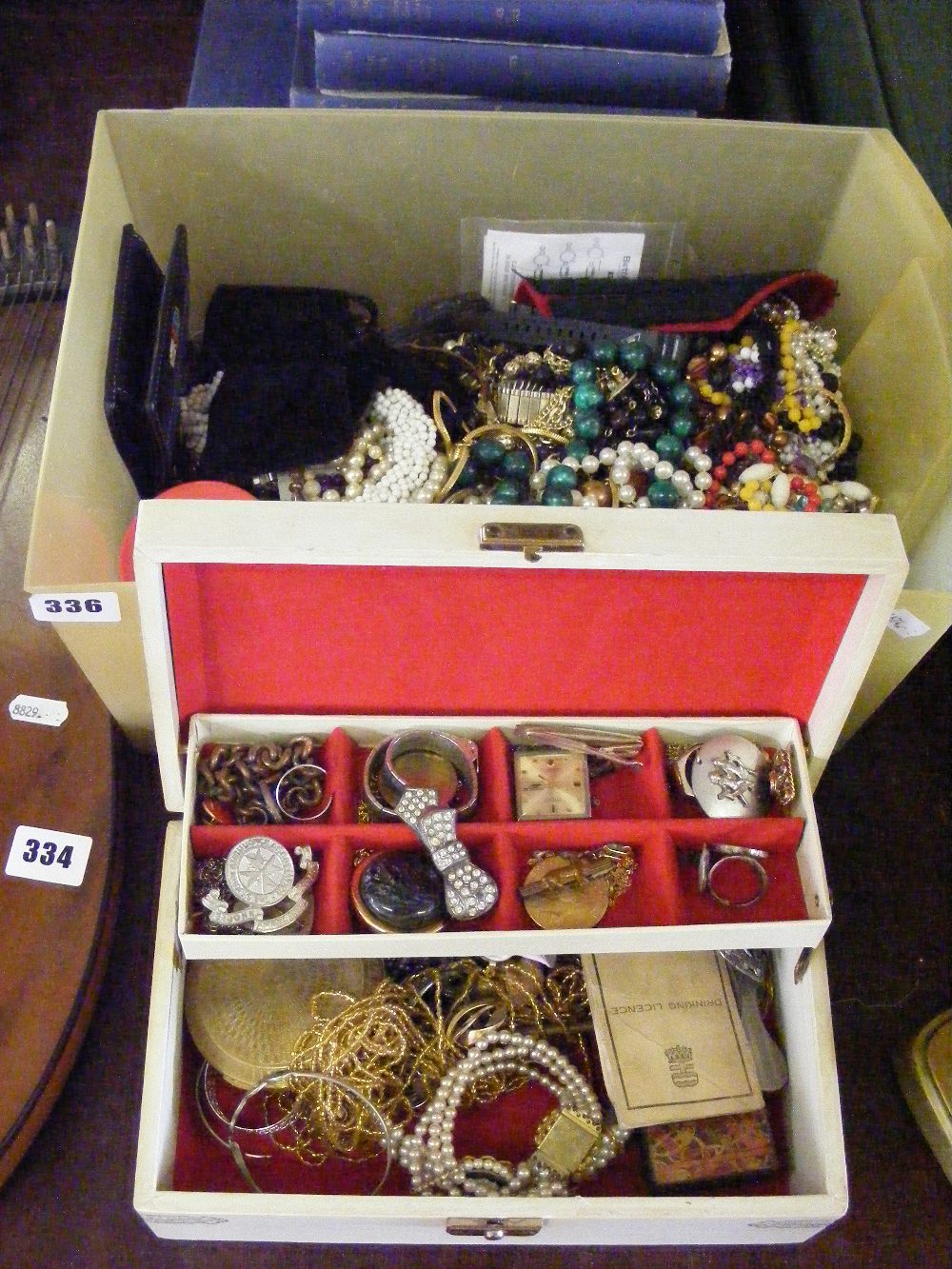 A large collection of costume jewellery, watches, bracelets etc.