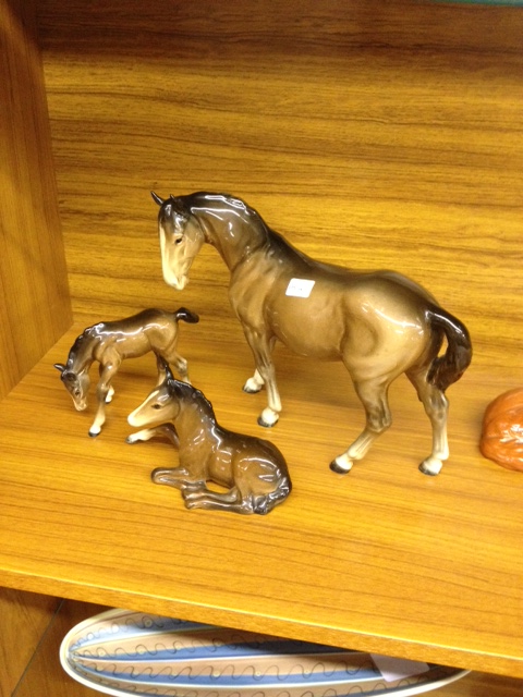 A Beswick Horse and Two Foals