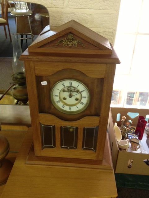 Large Mantel Clock in Teak Case