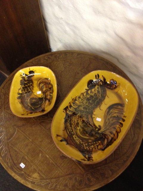 Two David Eeles Pottery Dishes 1933, one A/F