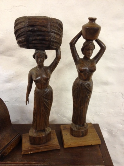 Two African Carvings of Women