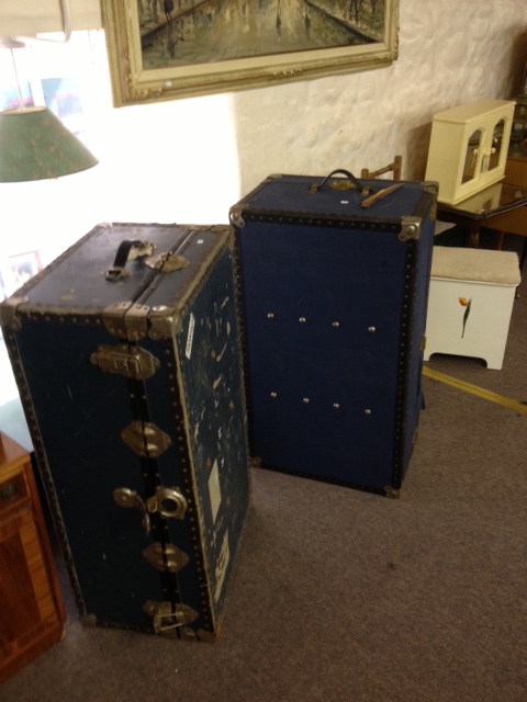 Two Large Travel Trunks