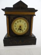 Victorian Slate Mantle Clock, with numeric dials.