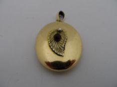 Gilded Gold Oval Locket (tested 9ct) 21 gms