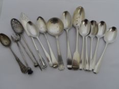 Miscellaneous Collection of Silver including five Sheffield hallmark teaspoons m.m H A, Sheffield