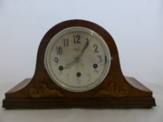 Oak Case Napoleon Mantle Clock, manufactured by Tymo.