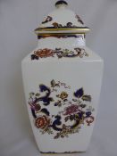 A Masons Blue Mandalay Lidded Jar in the Chinese style, approx 34 cms.