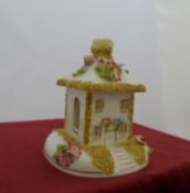 Coalport Fine Bone China Porcelain Figure `The Summerhouse` together with a Coalport Ming Rose tea