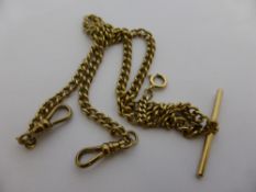 9 ct gold Albert watch chain, 26.9 gms.