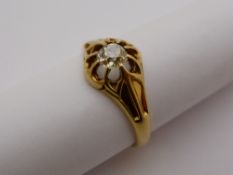 A Gent`s 18 ct yellow gold old cut solitaire diamond ring, approx. 50 pts, 3 gms size U